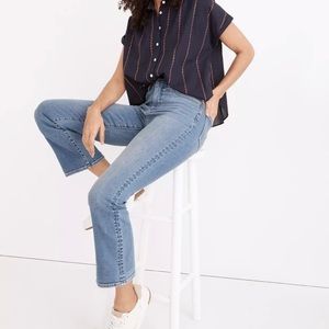 Madewell Cali Demi-Boot Jeans in Dorrance Wash: TENCEL™ Denim Size 28 ND553